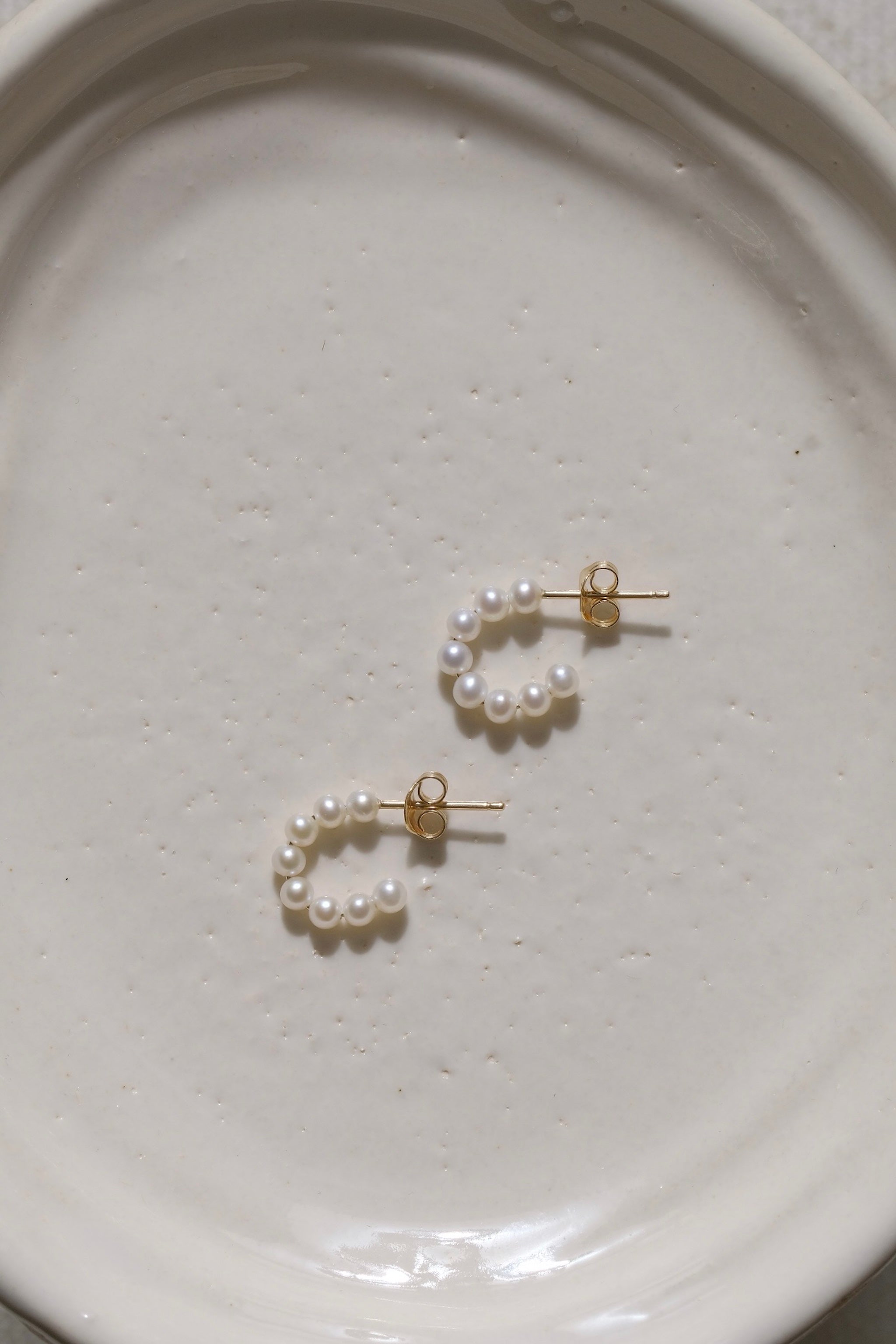 Pearl Hoop Earrings