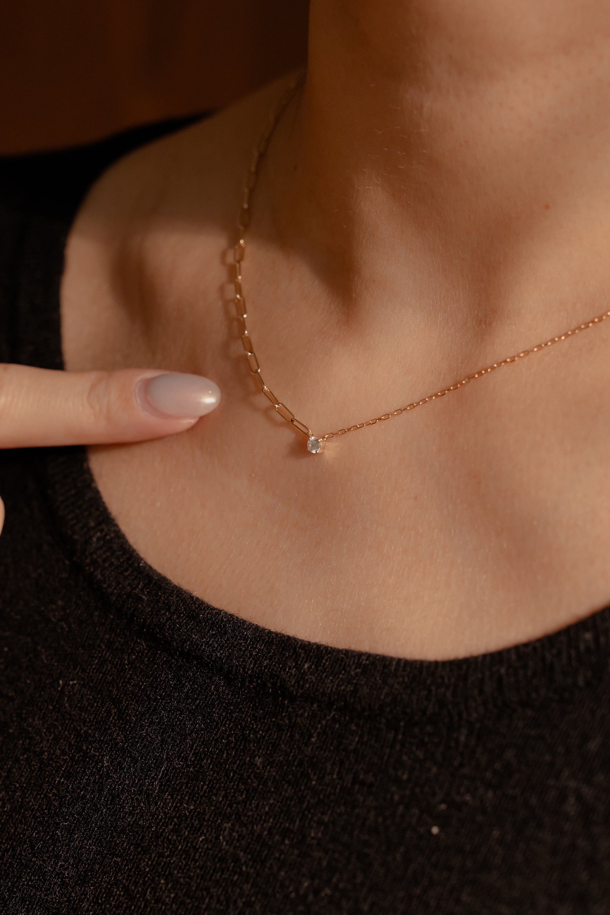 Eternal Solitaire Link Necklace