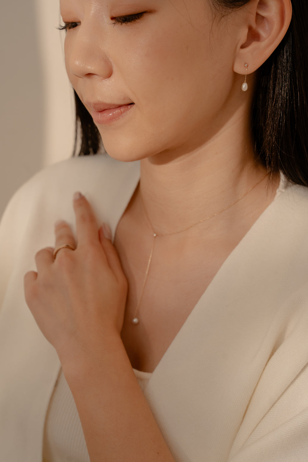 Lumière Pearl Drop Earrings