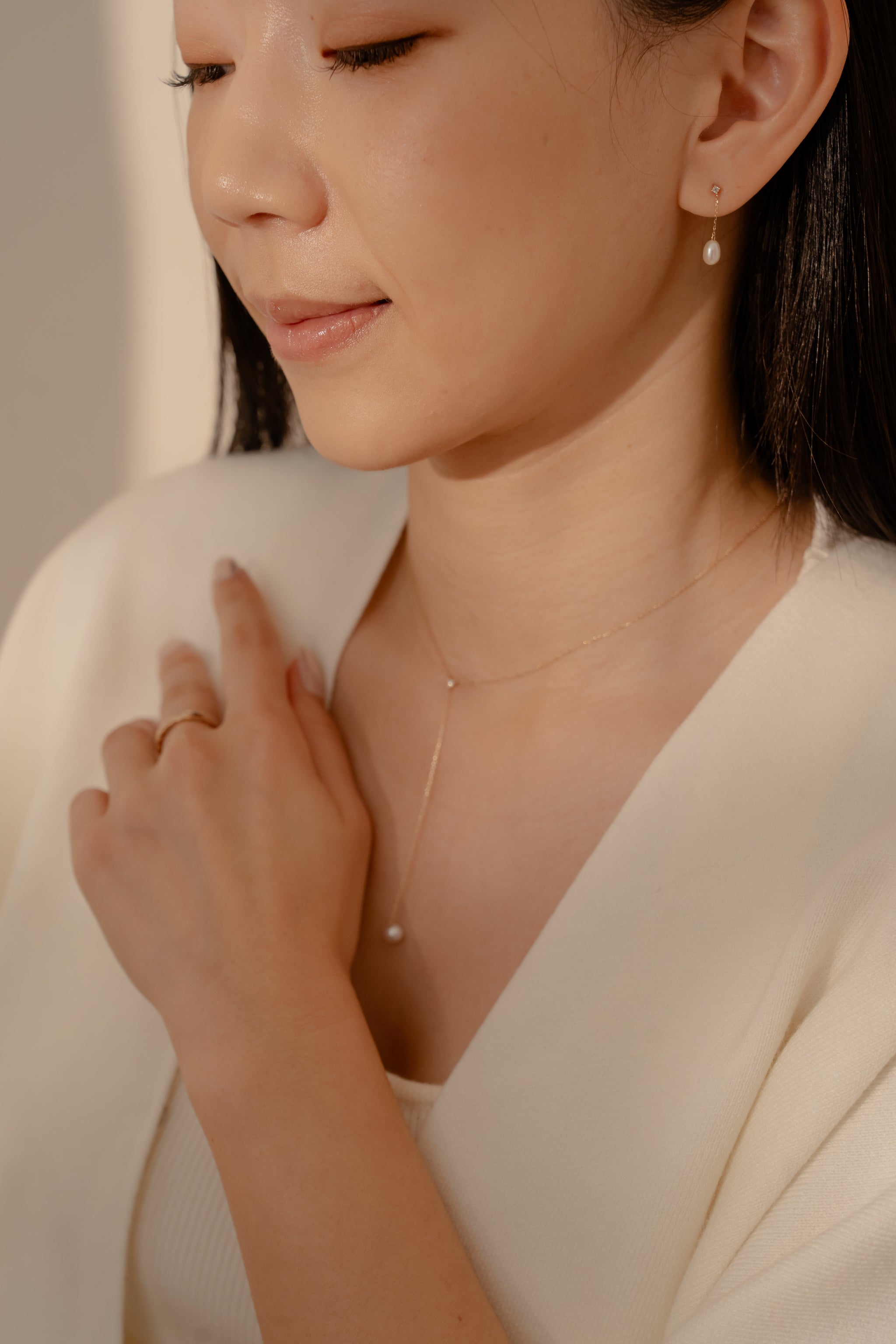 Lumière Pearl Drop Earrings