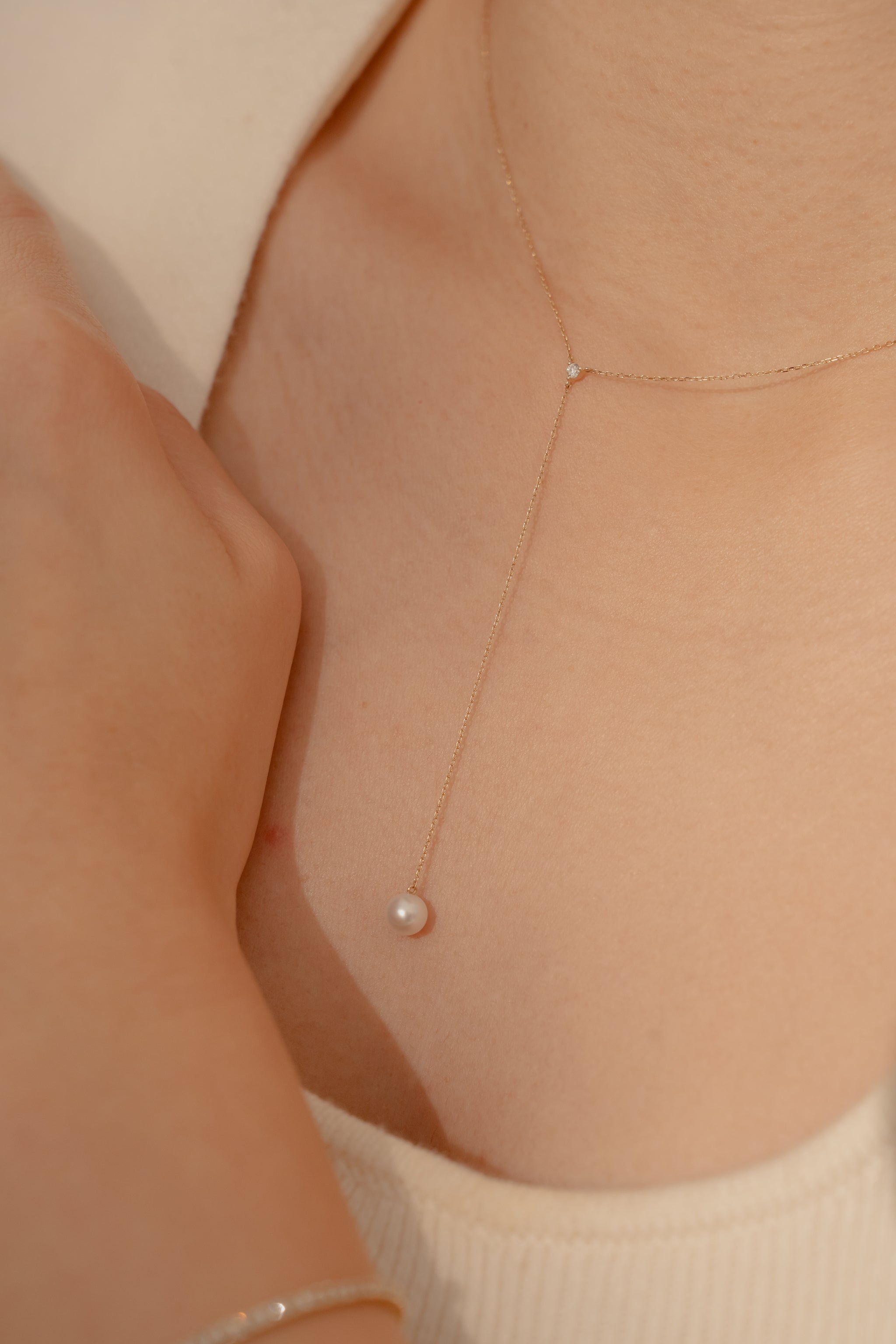 Lumière Pearl Drop Necklace