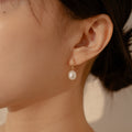 Pearl Drop Hoops