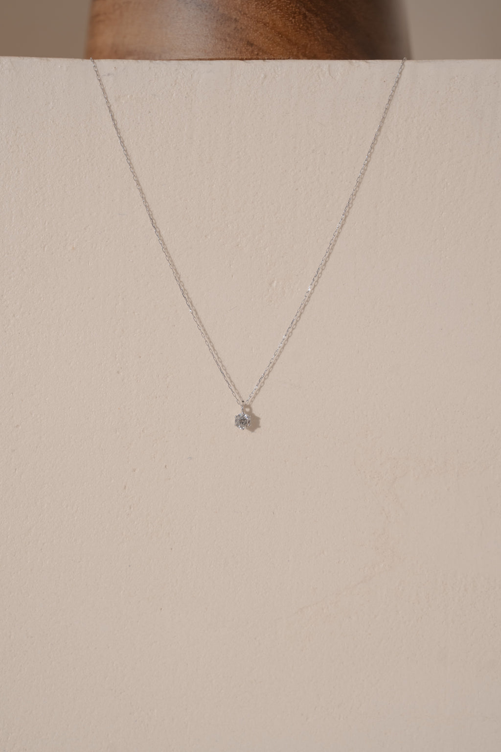 Blanc Solitaire Necklace