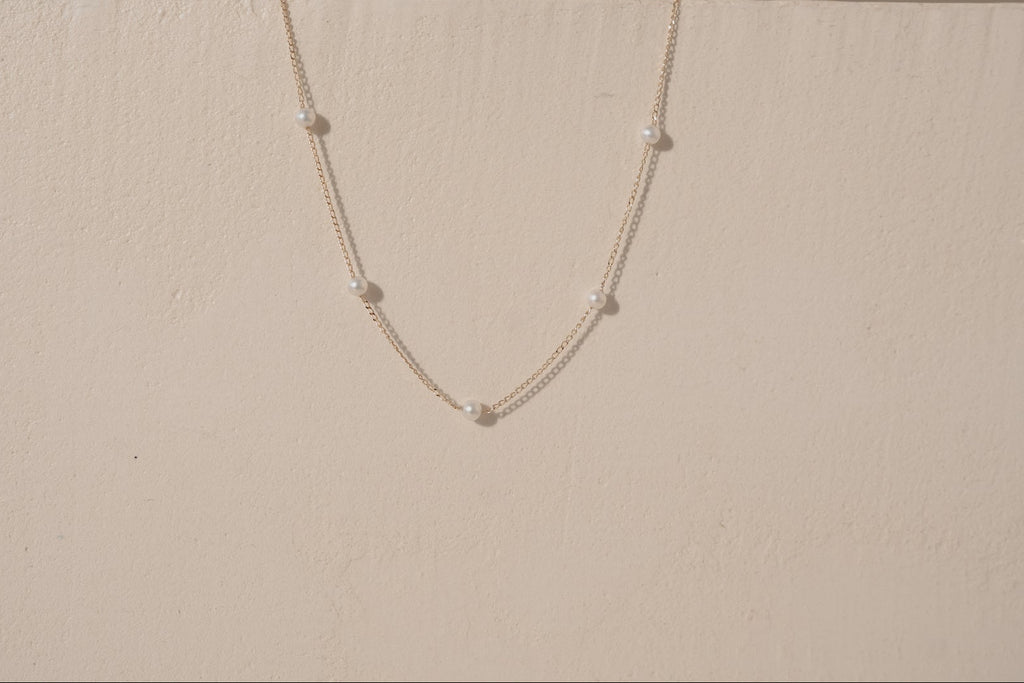 Pearl Line Necklace
